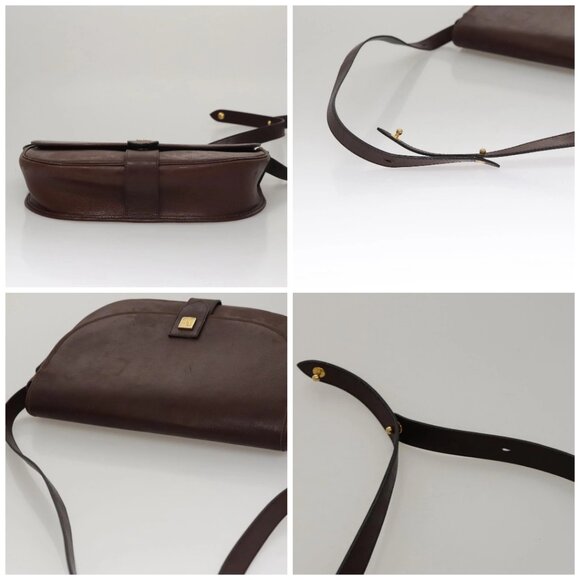 Christian Dior Shoulder Bag Leather Bordeaux Gold Auth 109198 - Picture 16 of 16